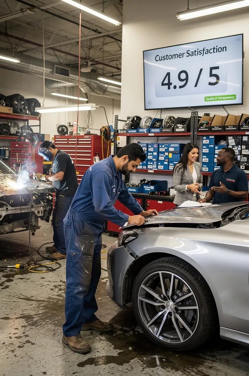 High-quality paint restoration process restoring car’s original color and shine